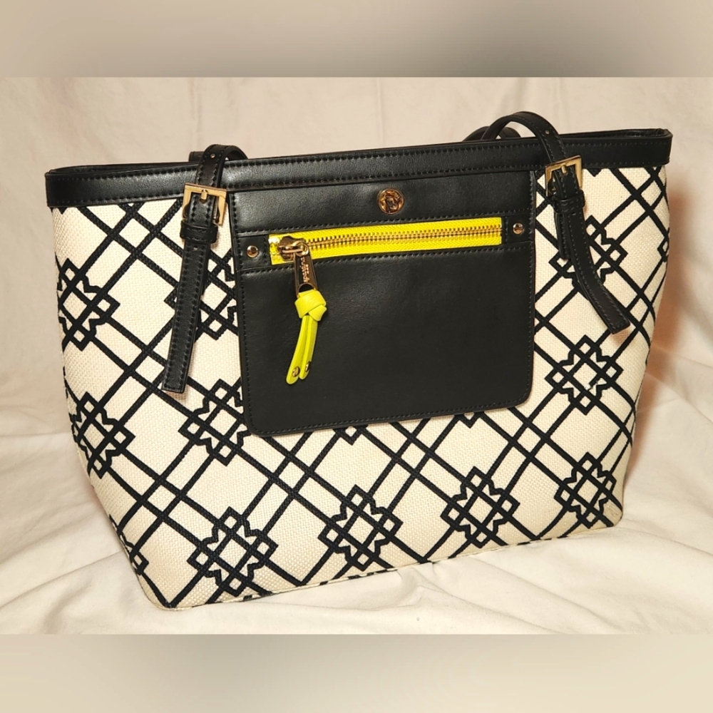 Spartina 449 Ivory/Navy/Lime Tote‎